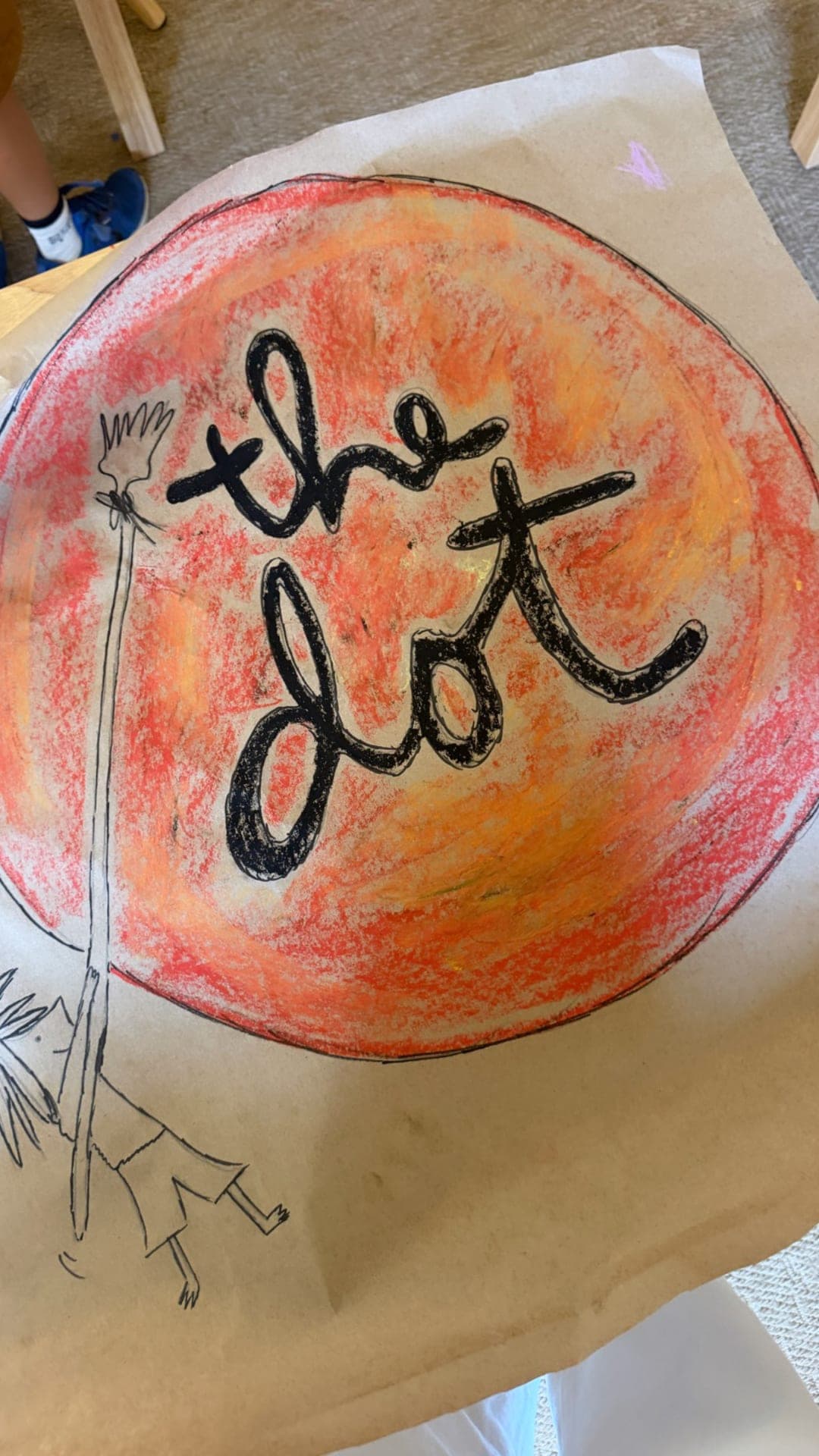 Dot Day collaborative mural — a giant dot inspired by The Dot