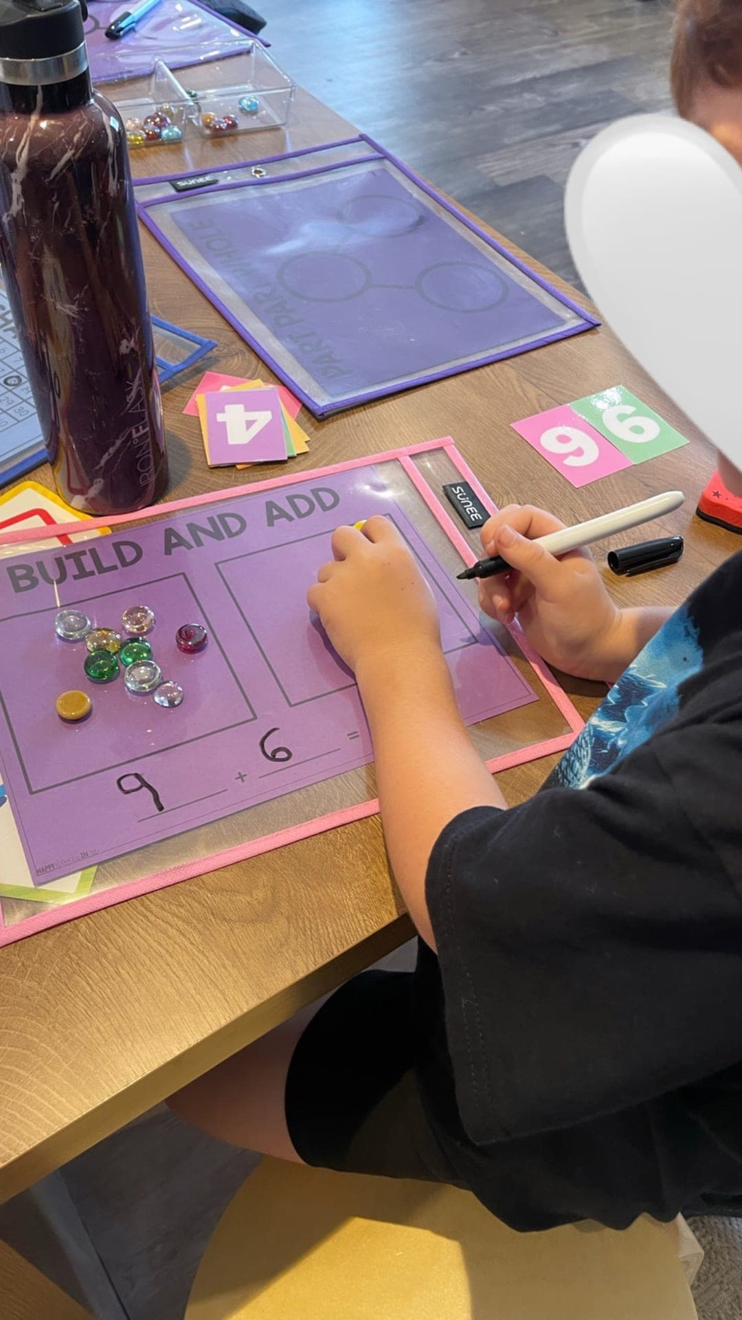 Lower elementary — build-and-add with colorful gems