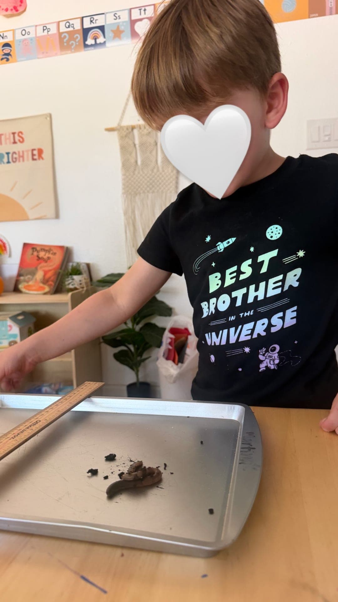 Measuring and modeling on a science tray