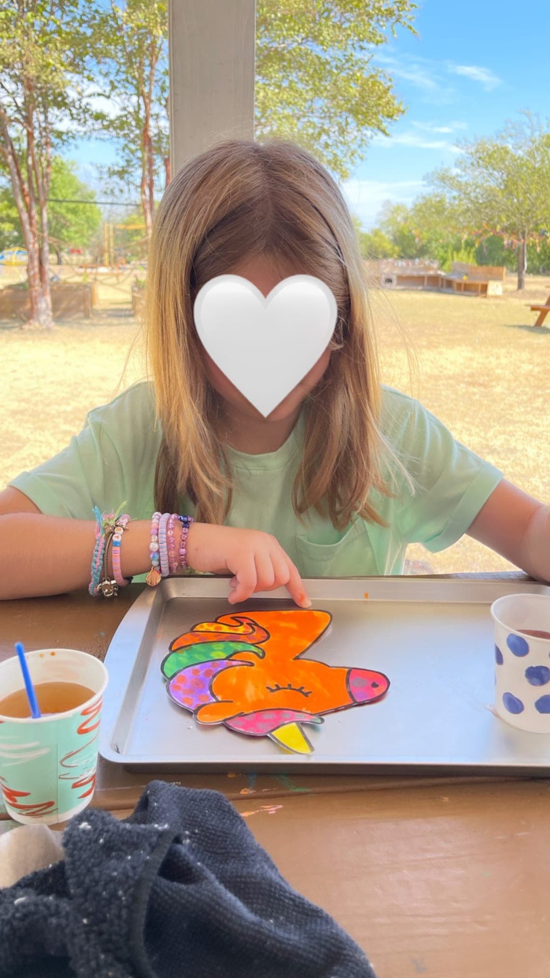 Dot Day ombré plate art with dot patterns