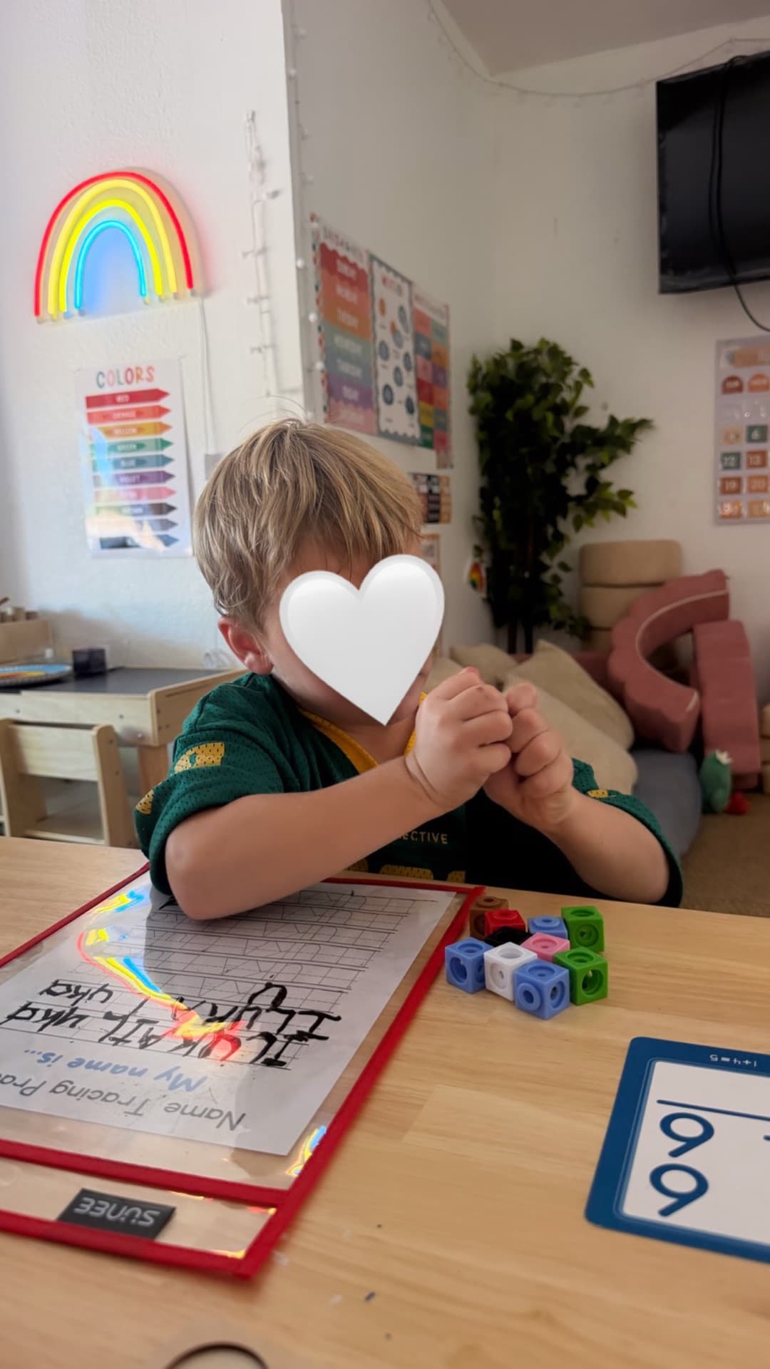 Name tracing and snap-cube math stations