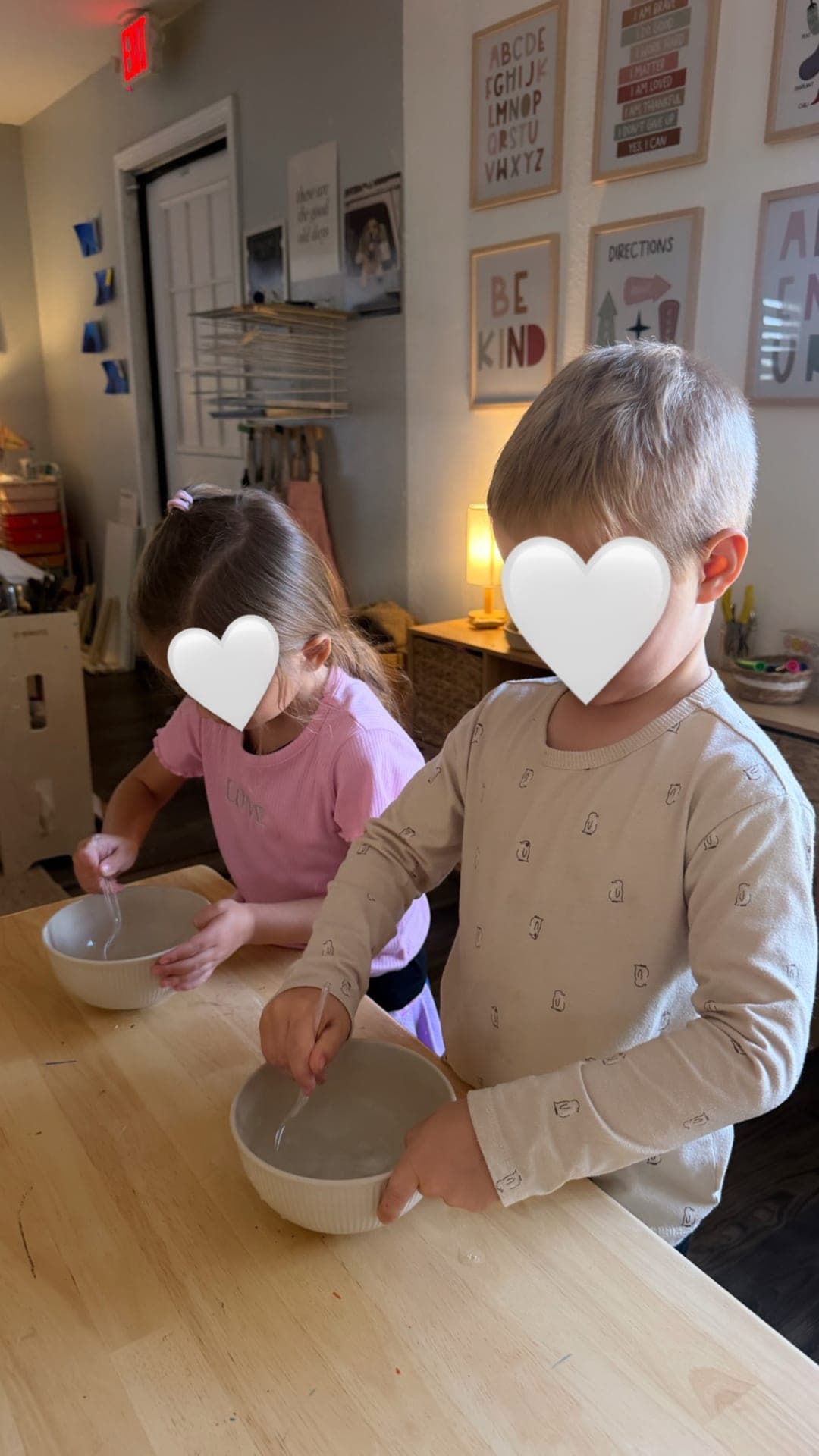 Primary — hands-on mixing during a science exploration