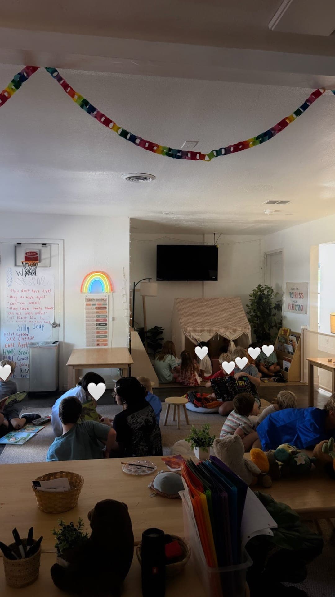 Quiet reading spread across the primary classroom