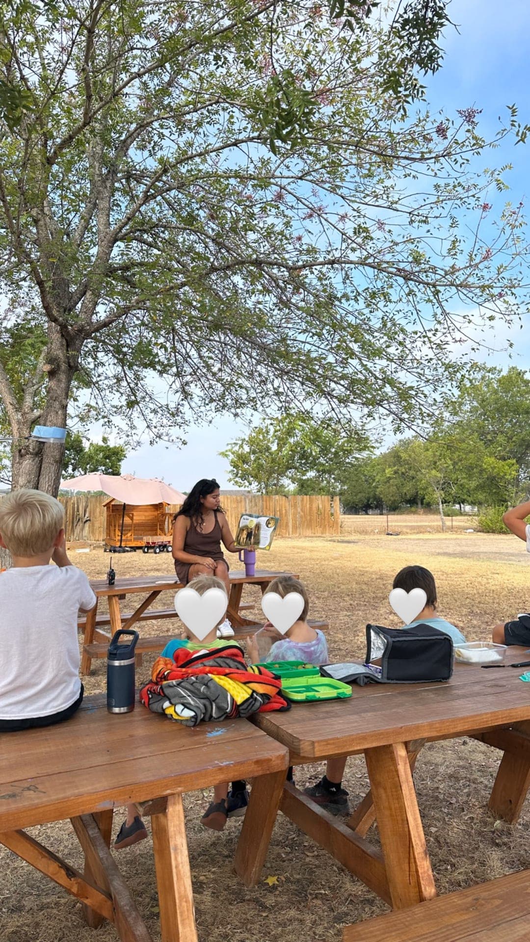 Field Friday — outdoor read-aloud before At the Zoo adventures