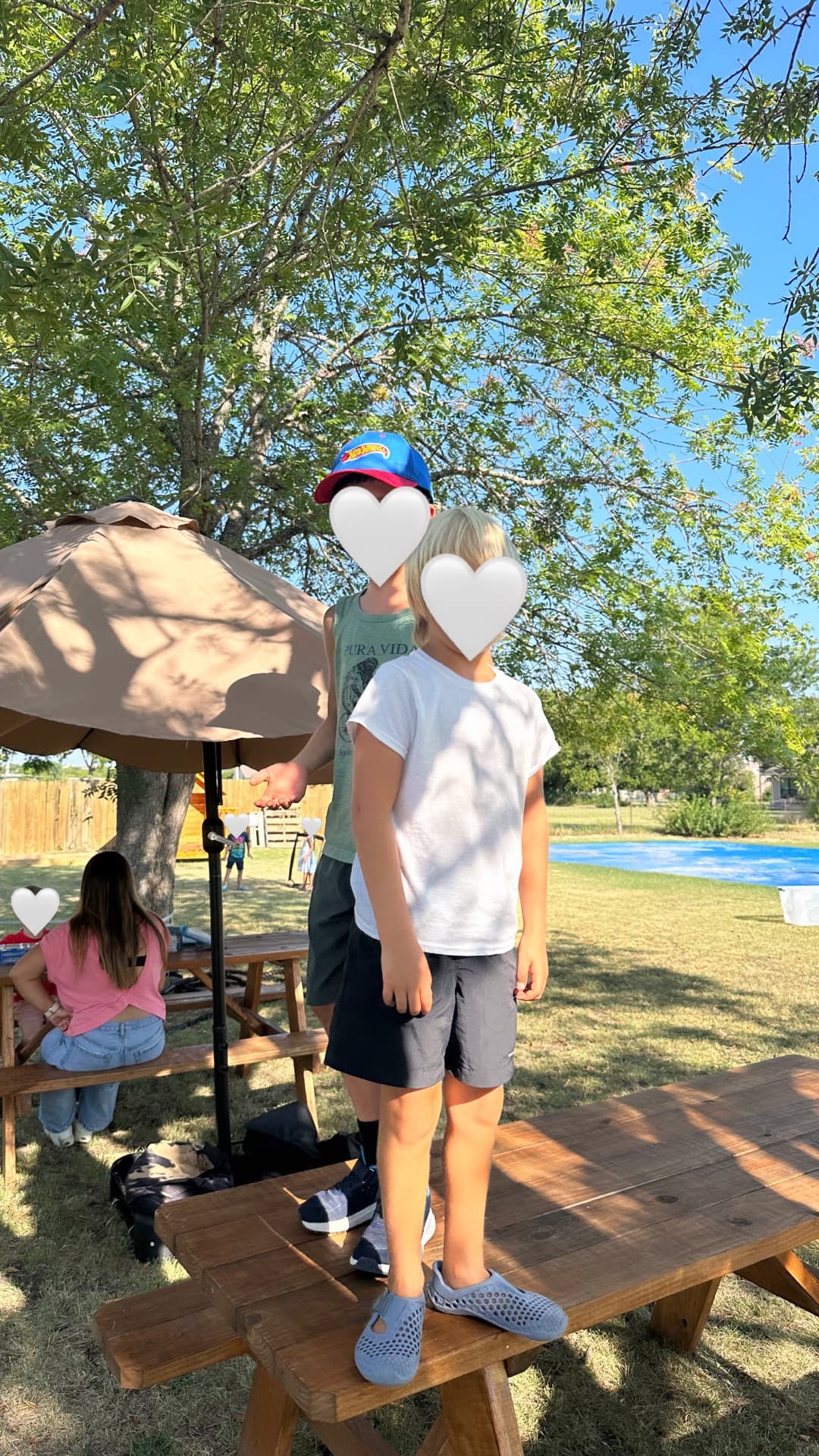 Picnic-table perch — summer joy, start to finish