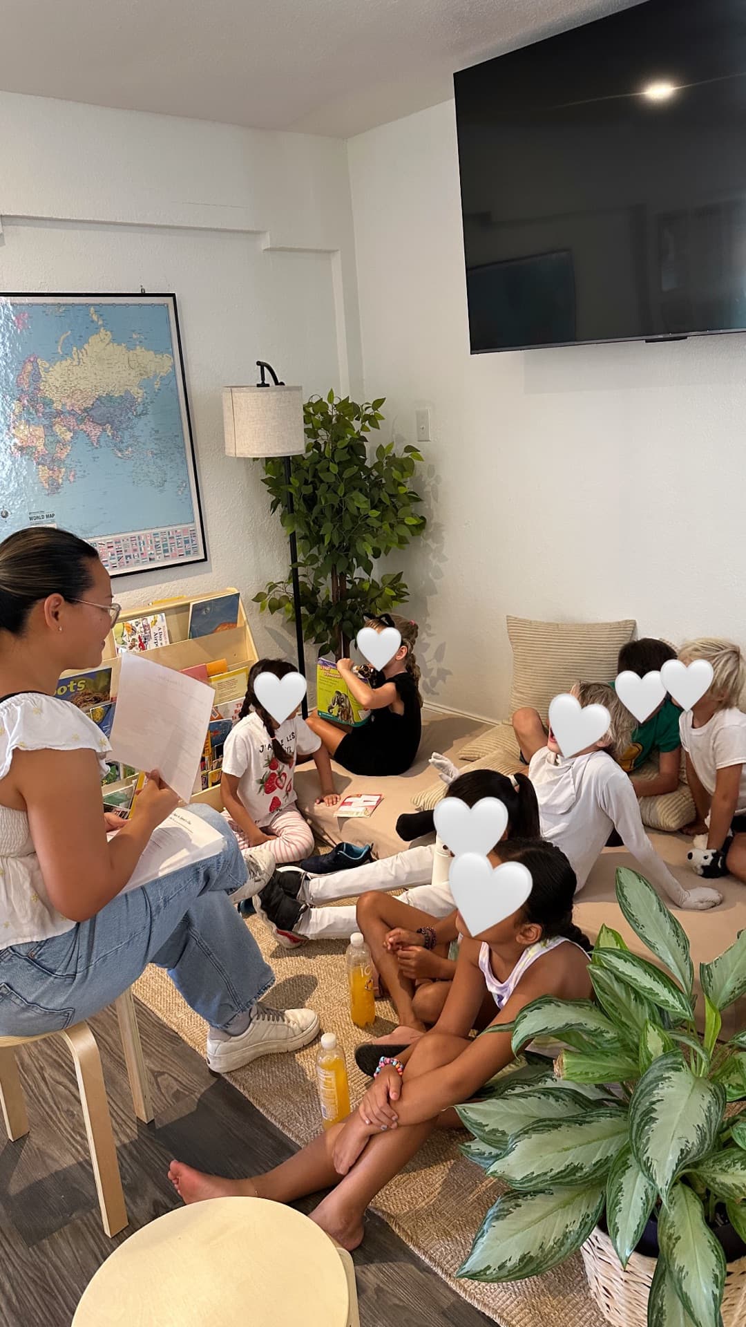 Circle on the rug — learning how to communicate and express how we're feeling
