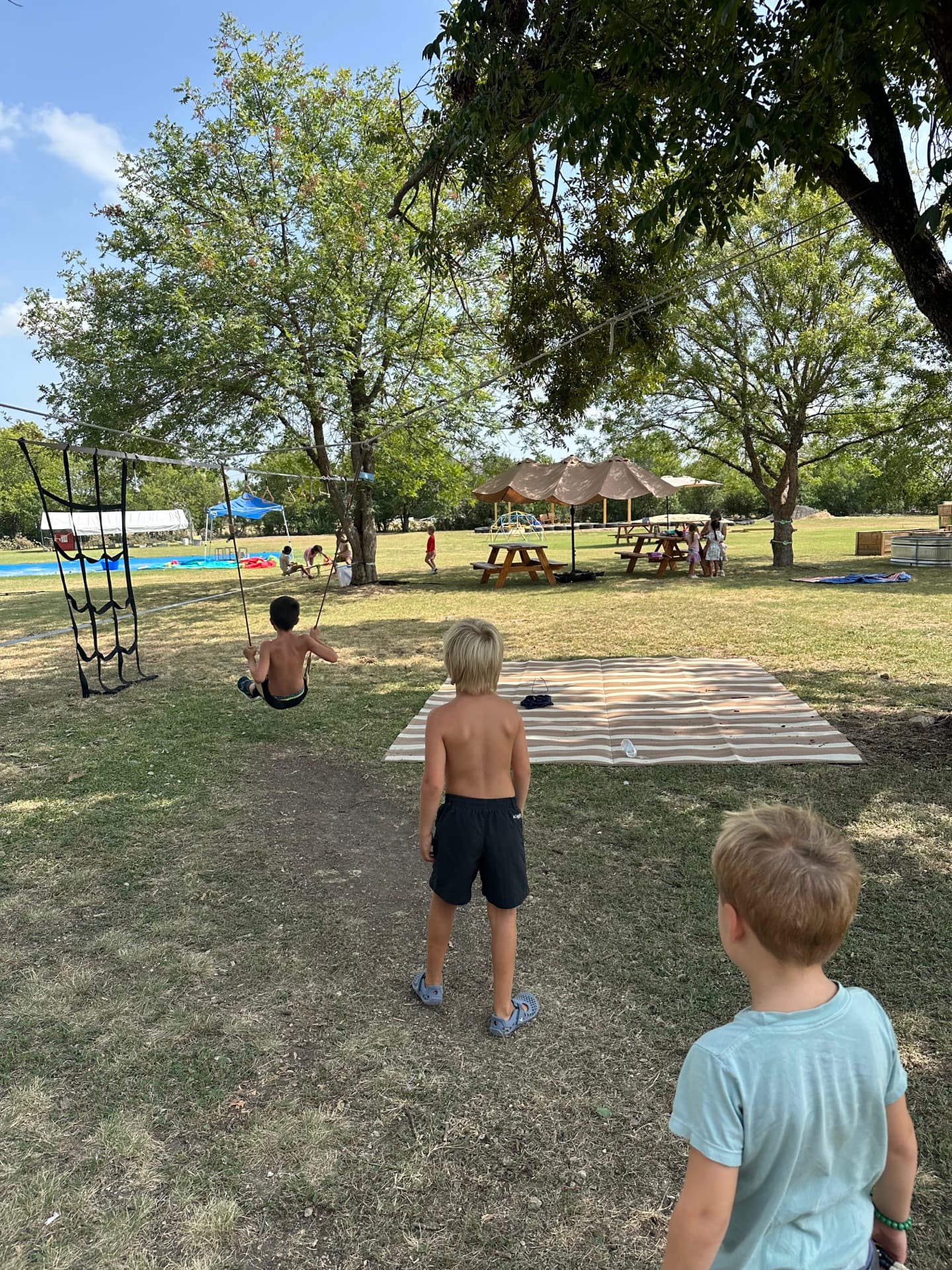 Zipline swings and open grass — 12 weeks of outdoor play coming to a close