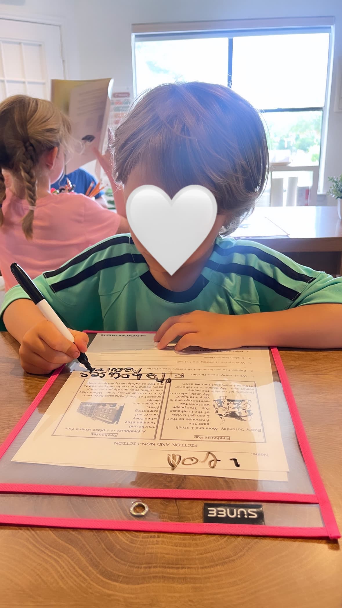 Phonics work — letter sounds and CVC word building