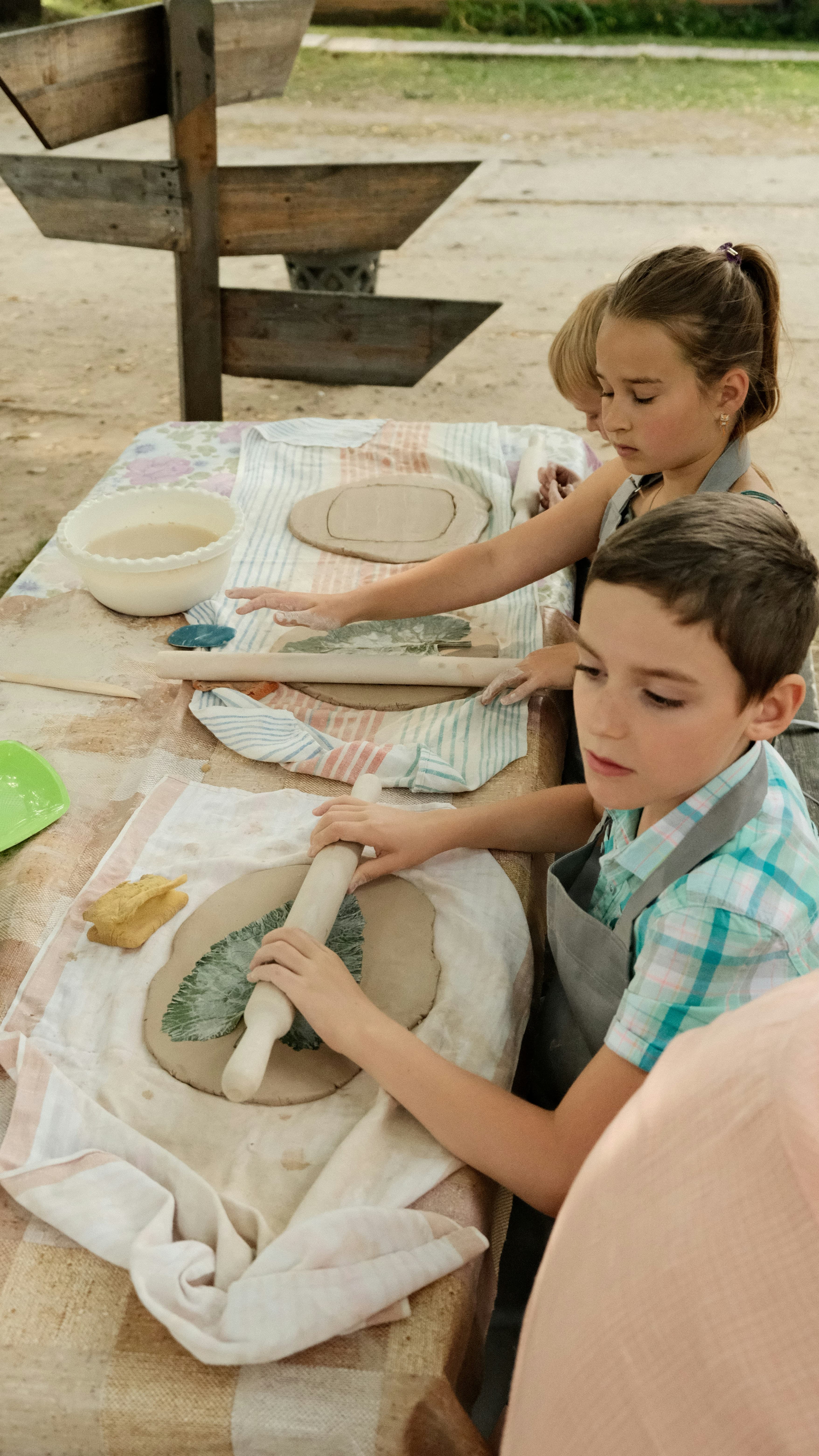 Children learning outdoors at Sage Field School